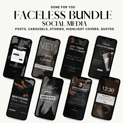 FACELESS SOCIAL MEDIA BUNDLE | DFY | Master Resell Rights | MRR