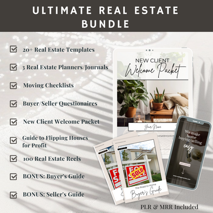 Ultimate Real Estate Bundle  | PLR  | MRR