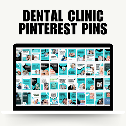 HEALTH | Dental Clinic Instagram Template | Dentist Social Media Content | 51 Pinterest Pins