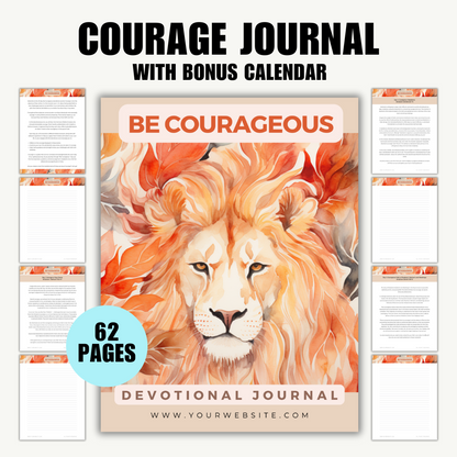 FAITH | Courage Journal with 30-Day Challenge Calendar | 62 Pages