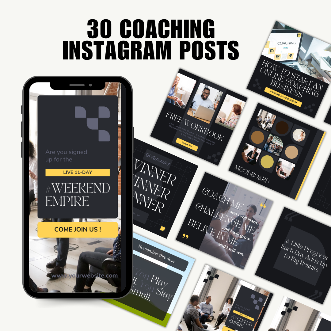 SOCIAL MEDIA | Coaching Instagram Posts | Canva Template