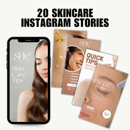 BEAUTY | SOCIAL MEDIA | 40 SkinCare Posts | Canva Template