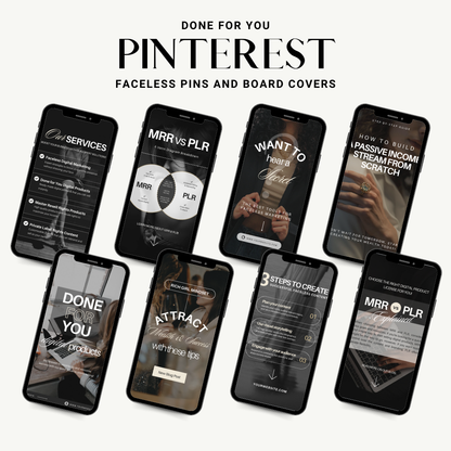 FACELESS PINTEREST PINS | DFY | Master Resell Rights | MRR