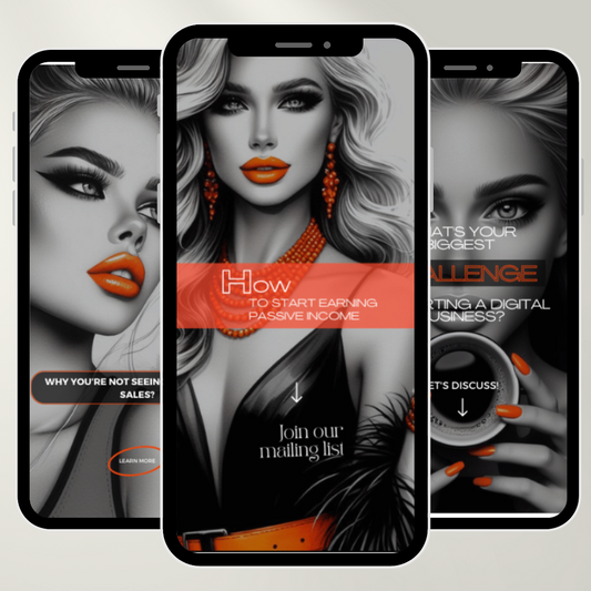 30 Digital Marketing | Luxury Instagram | Matching Stories | Orange