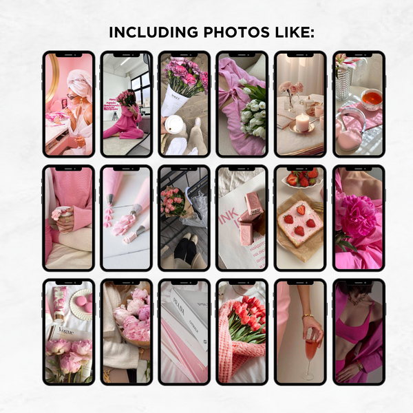 150 Chic Pink Aesthetic Video Reels | Faceless IG videos for stories a