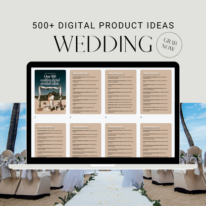 500+ Wedding Digital Product Ideas