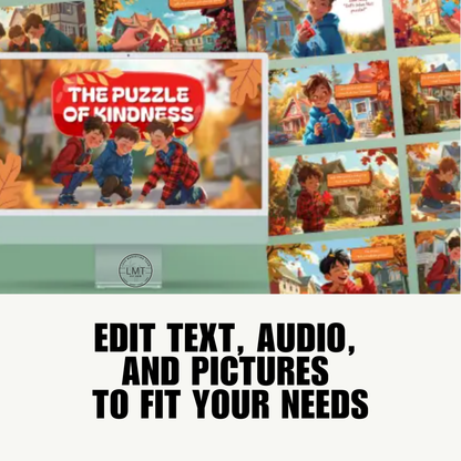 KIDS | "The Puzzle of Kindness" | Editable Story-book with Audio | Canva Free