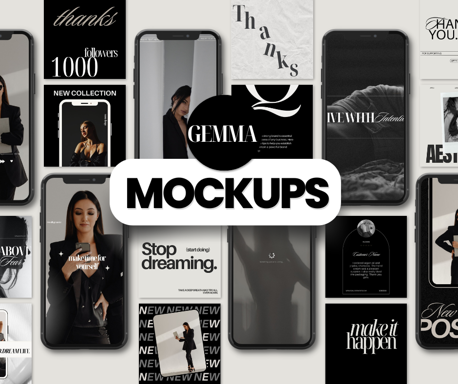 Gemma Bundle - 120 POSTS & STORIES + EBOOK + MOCKUPS