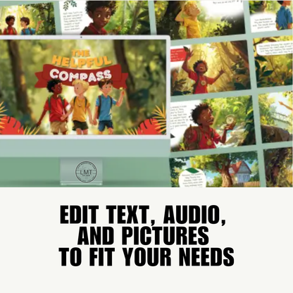 KIDS | "The Helpful Compass" | Editable Story-book with Audio | Canva Free