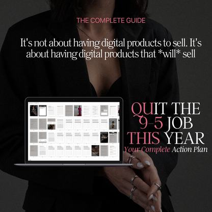 Quit the 9-5 Job This Year - Your Complete Action Plan - with mockups included two sizes