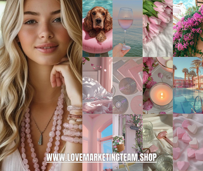 170+ PINK AESTHETICS POSTS + STORIES |  MRR |  Master Resell Rights