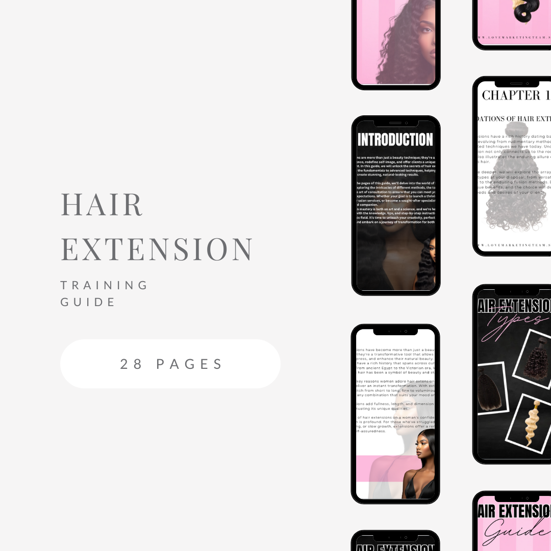 Hair Extension Training Guide | Beauty | E-BOOK | PLR