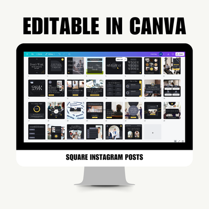 SOCIAL MEDIA | Coaching Instagram Posts | Canva Template