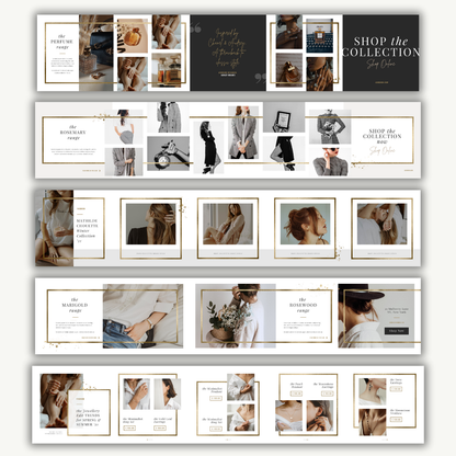 SOCIAL MEDIA | GOLDEN CAROUSELS & STORIES | Canva Template