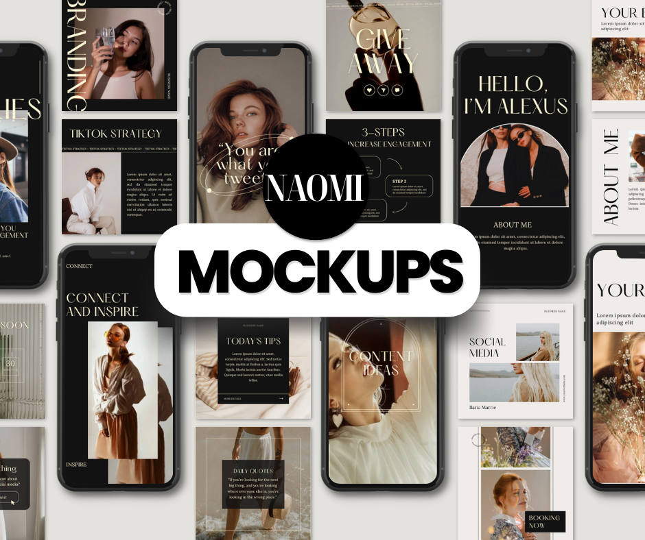 Naomi Bundle - 120 POSTS & STORIES + EBOOK + MOCKUPS