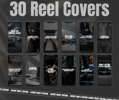 Vol 1. | Mens Luxury Edition | Instagram Reels, Hooks, Captions & Reel Covers | Premium MRR Master Resell Rights