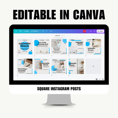 SOCIAL MEDIA | Minimalist Lifestyle Posts | Canva Template