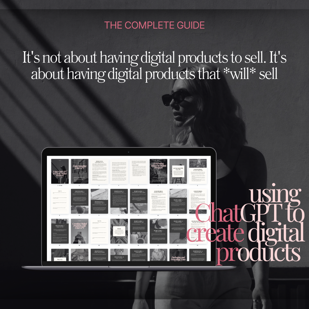 Use ChatGPT To Help You Create Digital Products - with mockups included two sizes