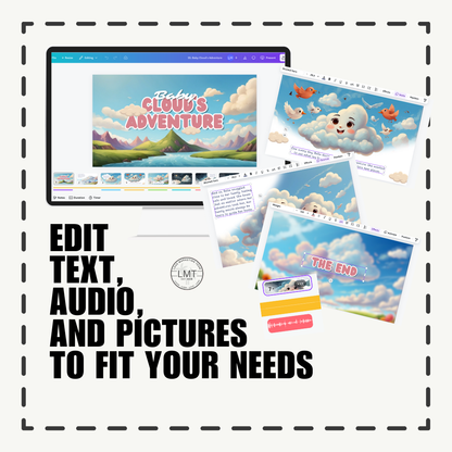 KIDS | "Baby Cloud's Adventure" | Editable Story-book with Audio | Canva Free