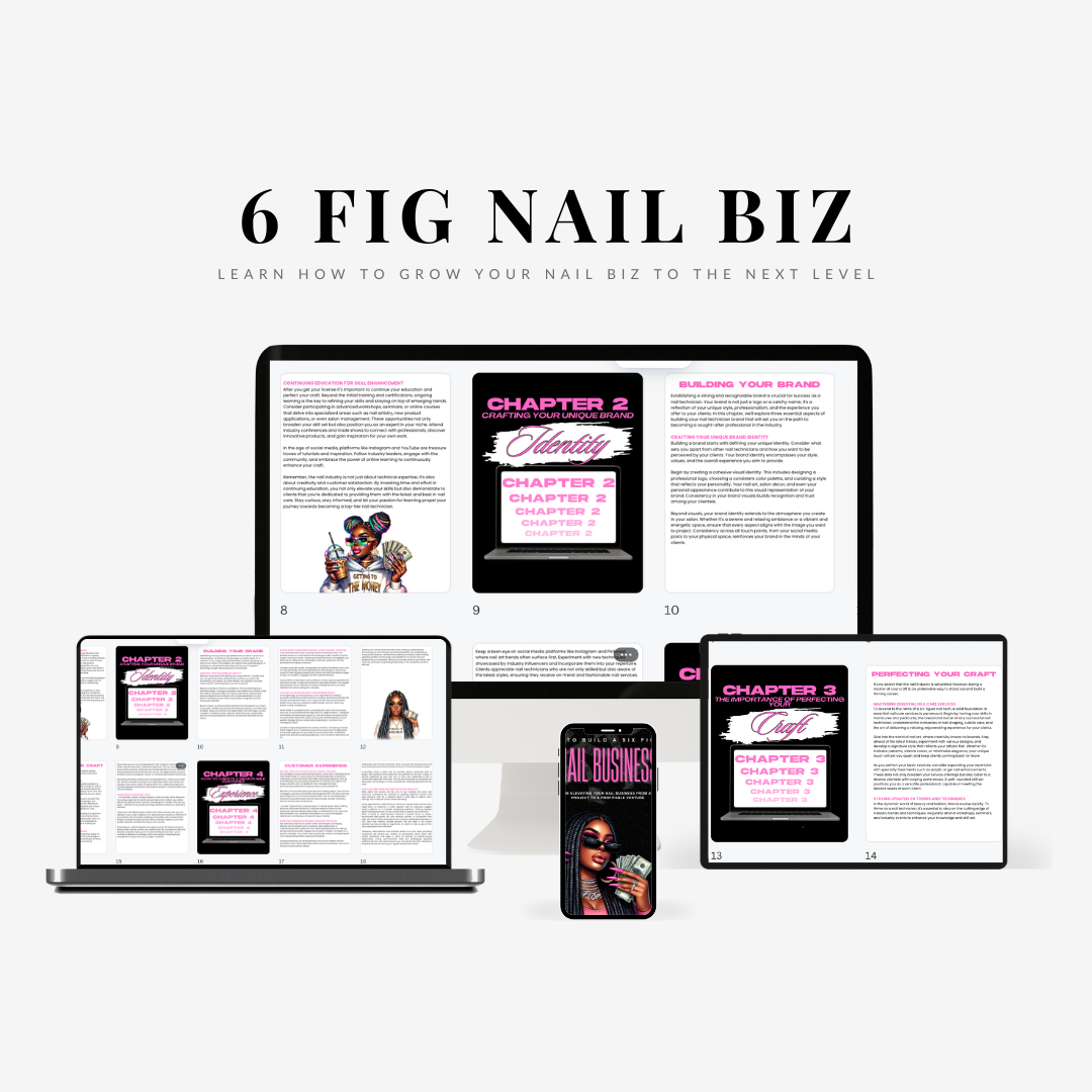 6 Figure Nail Business  (32 Pages) | E-BOOK | PLR