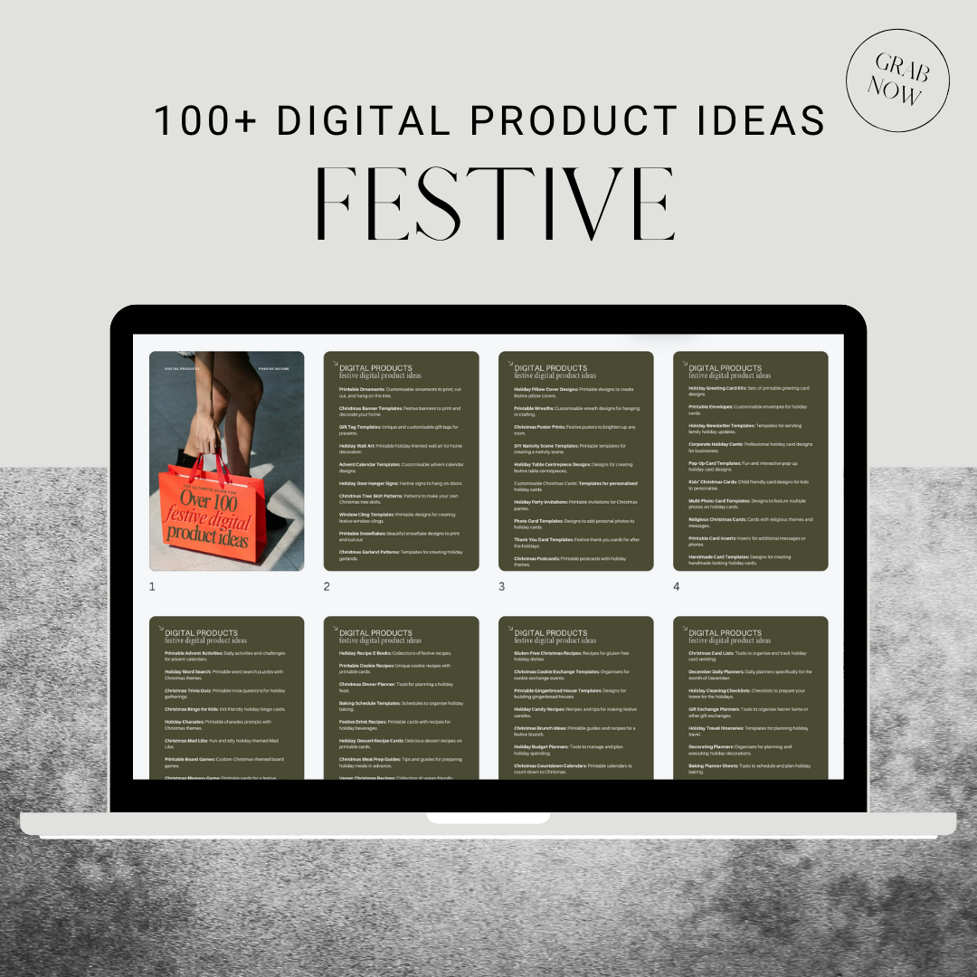 100+ Festive Digital Product Ideas