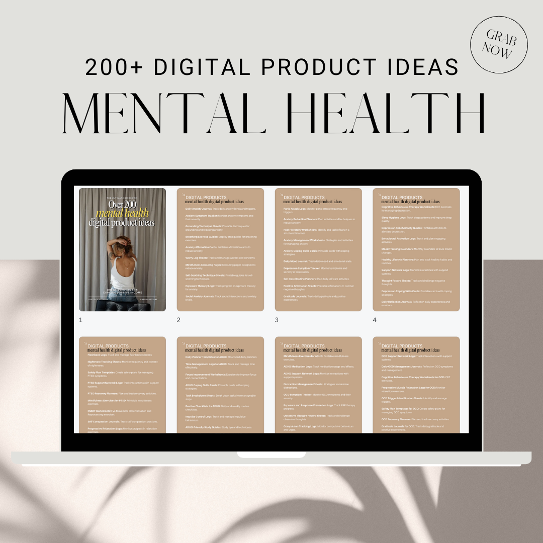 200+ Mental Health Digital Product Ideas