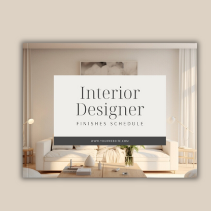 Interior Design Finishes Schedule | Business