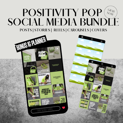 Positivity Pop Social Media Bundle - MRR | PLR | or Personal Use