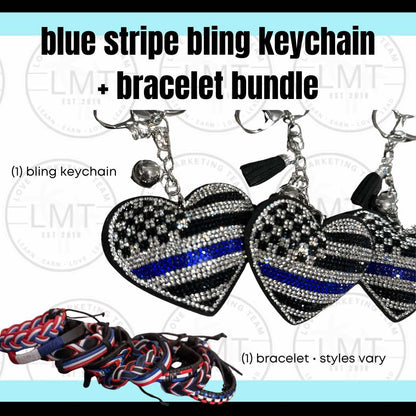 **LIMITED EDITION** Blue Line Keychain + Bracelet | Police | USA