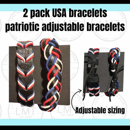 **LIMITED EDITION** 2-pc Bracelets | Red, White, Blue