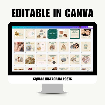 SOCIAL MEDIA | 31 JEWELRY POSTS | Canva Template