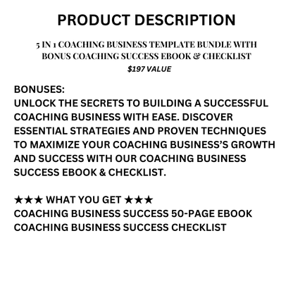 Coaching Biz Bundle | 5 Products + 2 Bonuses