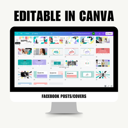 SOCIAL MEDIA | COLOR POP PACK | Canva Template