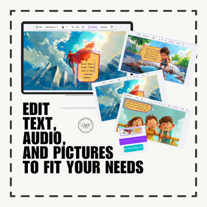 KIDS | "The Helpful Hero" | Editable Story-book with Audio | Canva Free