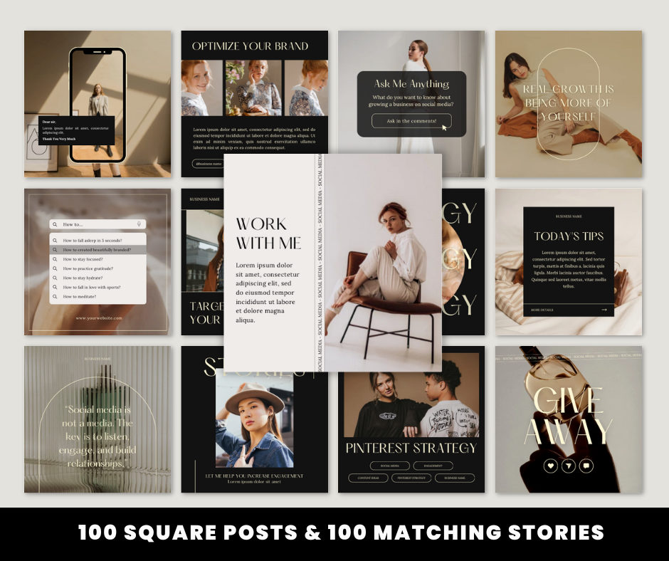 Naomi Bundle - 120 POSTS & STORIES + EBOOK + MOCKUPS