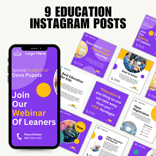 SOCIAL MEDIA | Education Posts | Canva Template