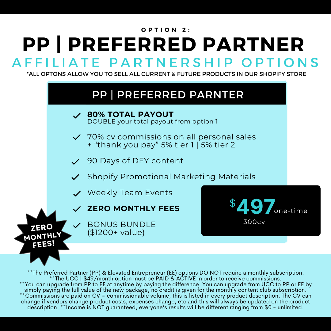 PP | Preferred Partner | DFY Affiliate Partnership