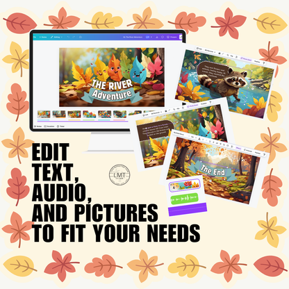 KIDS | "The River Adventure" | Editable Story-book with Audio | Editable in Canva