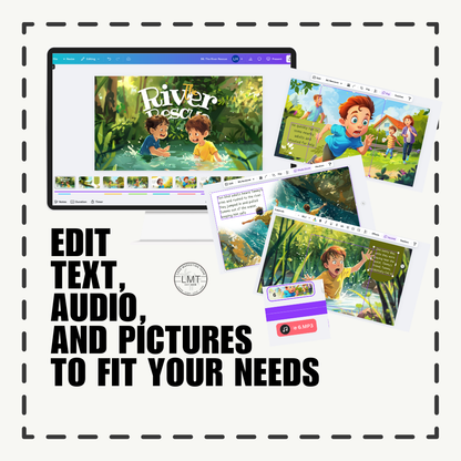 KIDS | "The River Rescue" | Editable Story-book with Audio | Canva Free