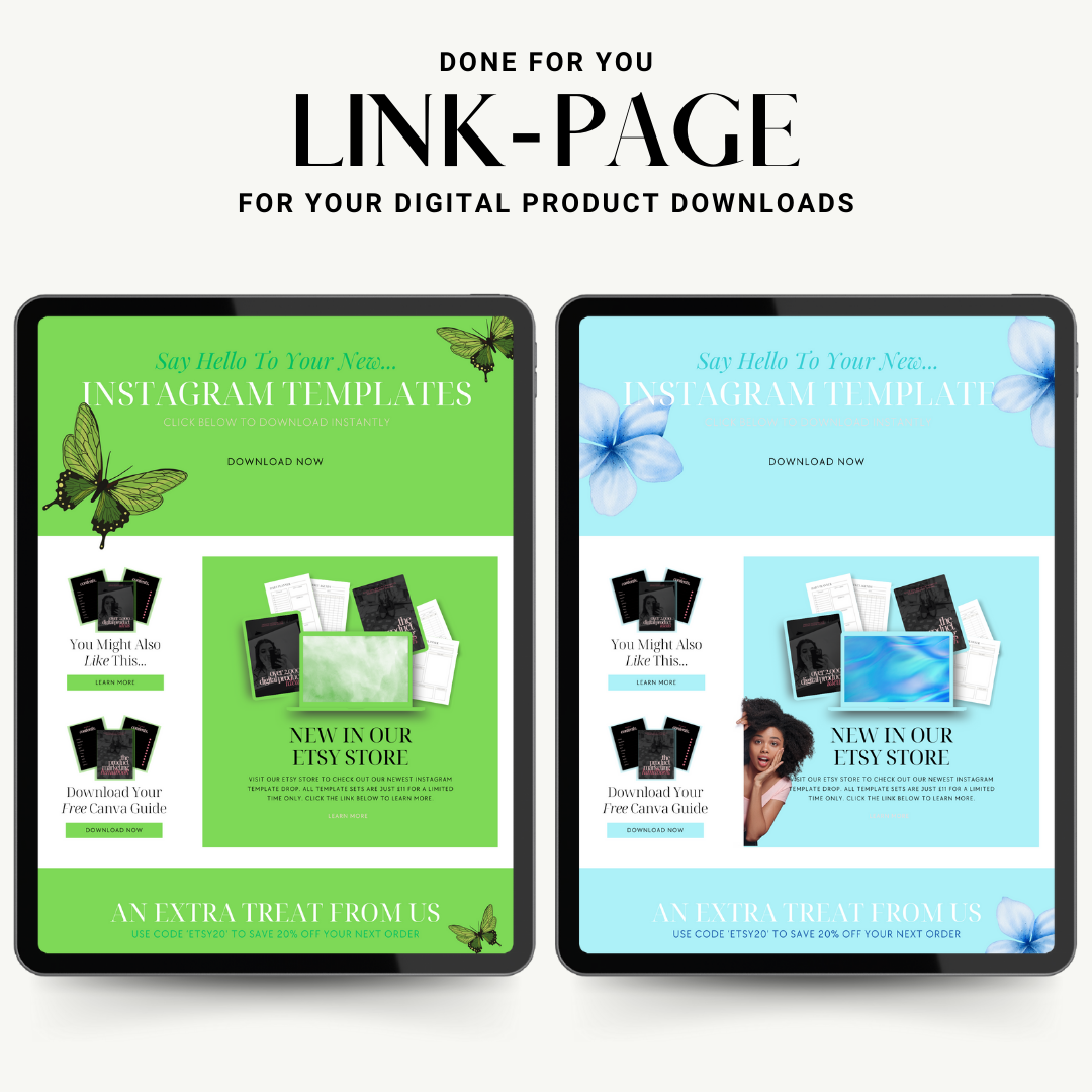 DFY LinkPage Digital Product DownloadPage | Master Resell Rights | PLR/MRR