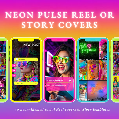 Neon Glow | 120+ Social Media Pack Bundle | LMT EXCLUSIVE