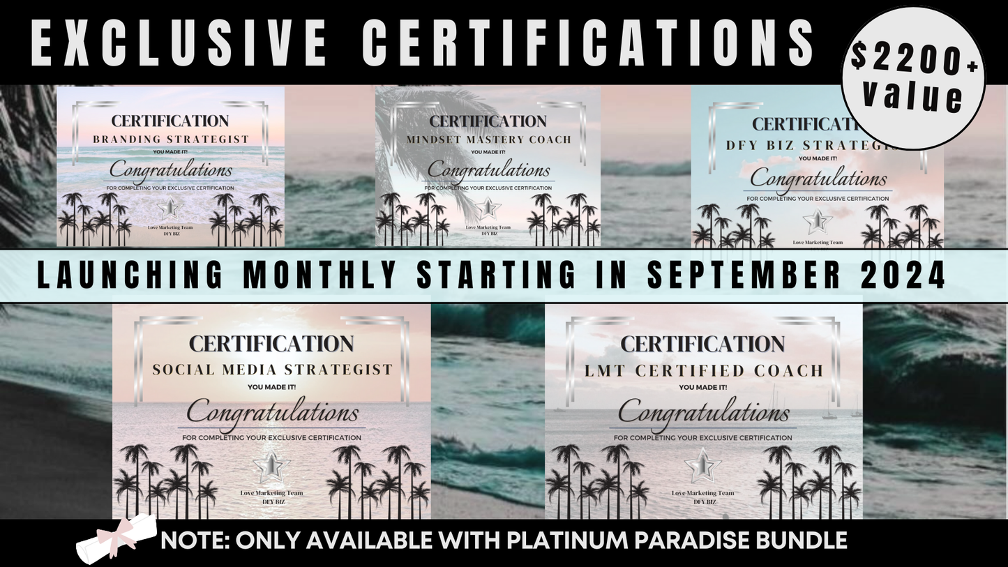 PLATINUM PARADISE | PAY IN FULL | $300 GC + SAVE $50*