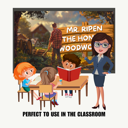 KIDS | "Mr. Ripen, the Honest Woodworker" | Editable Story-book with Audio | Canva Free