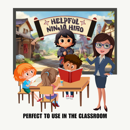 KIDS | "Helpful Ninja Hiro " | Editable Story-book with Audio | Canva Free