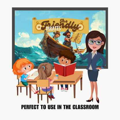 KIDS | "The Friendly Pirates" | Editable Story-book with Audio | Canva Free