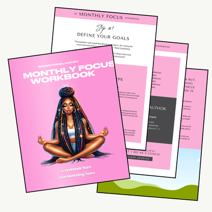 Monthly Focus Workbook | E-book | Master Resell Rights | PLR/MRR