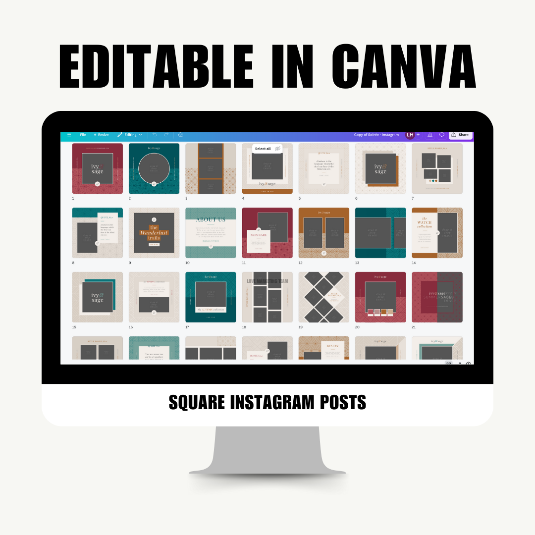 SOCIAL MEDIA | Soirée Media Pack | Canva Template