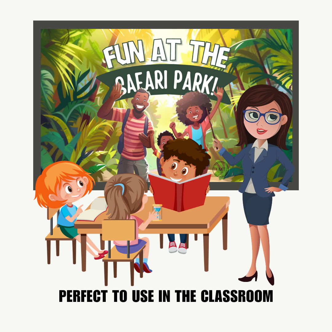 KIDS | "Fun at the Safari Park!" | Editable Story-book with Audio | Canva Free