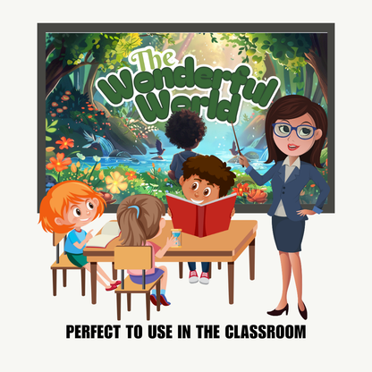 KIDS | "The Wonderful World" | Editable Story-book with Audio | Canva Free