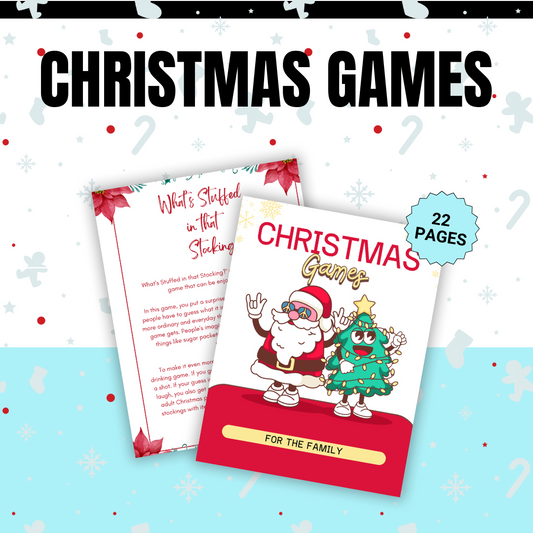 CHRISTMAS | Christmas Games | 22 page Ebook/Printable | Editable in Canva